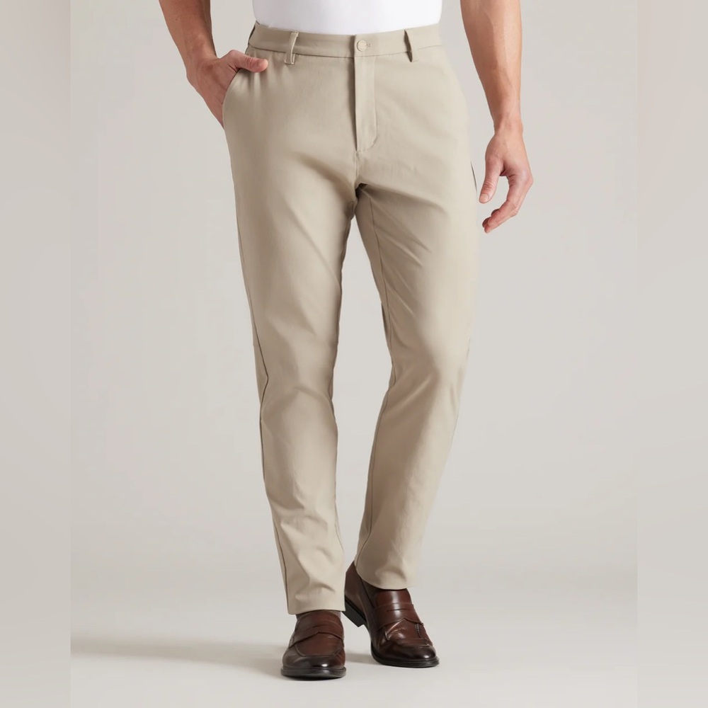 RHONE Men's Khaki Chinos -32